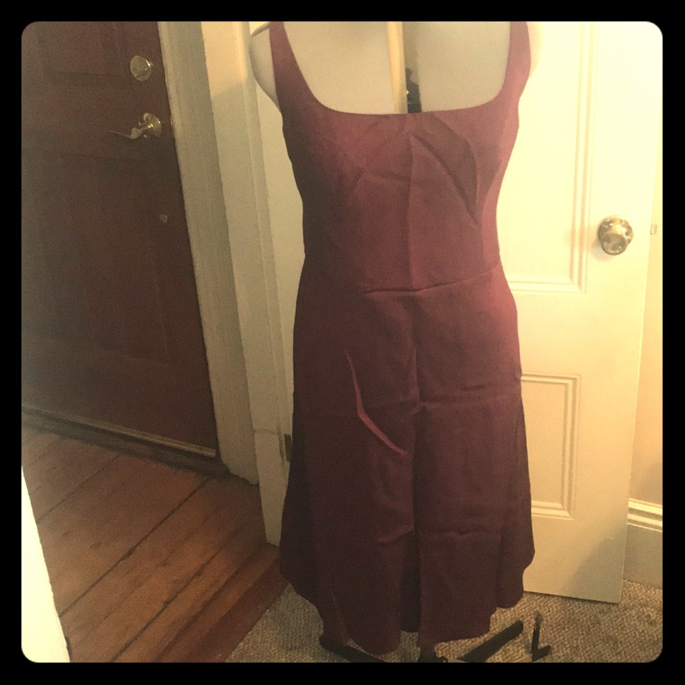 $20 moving sale! Maroon silk dress 16
